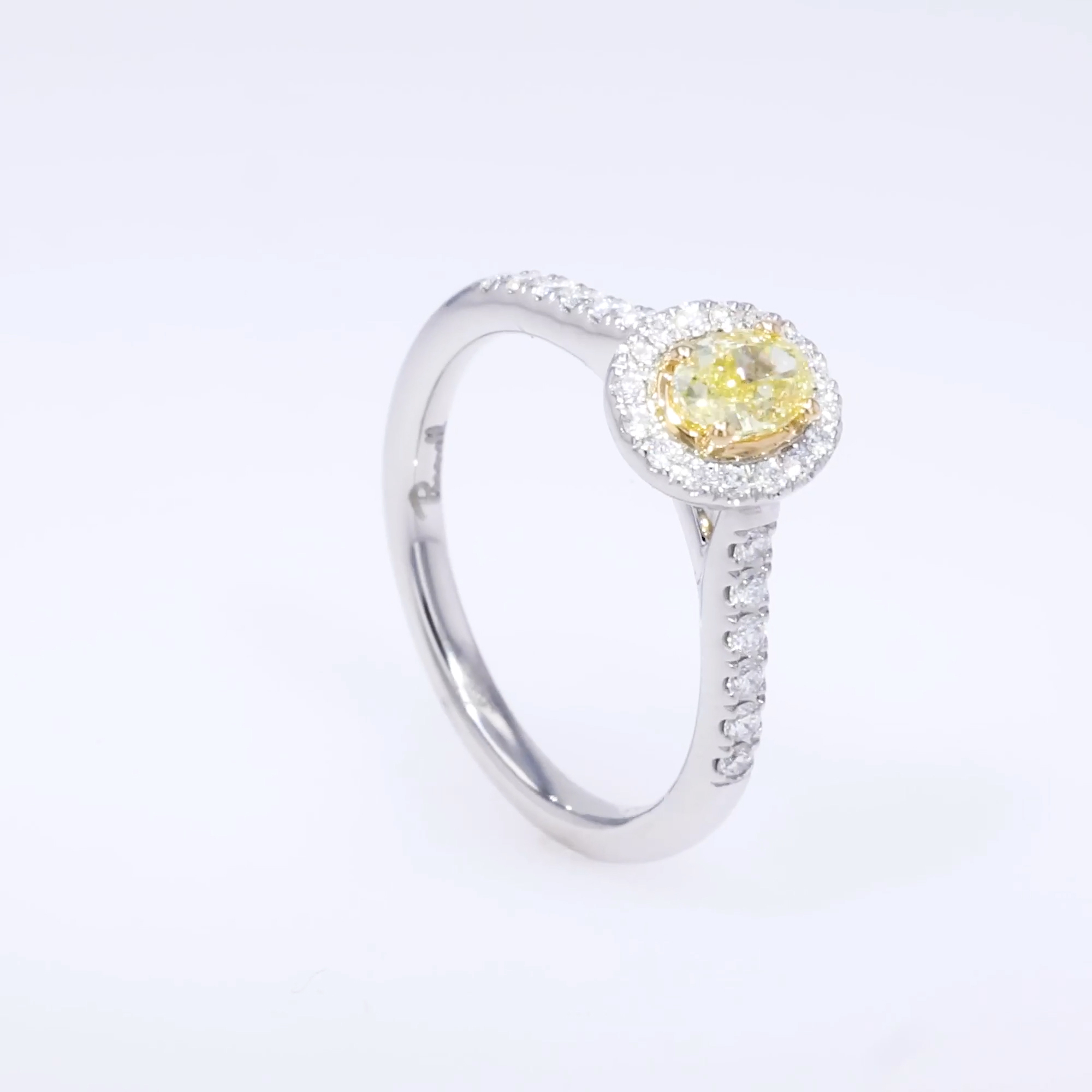 Celestial Fancy Light Yellow Diamond Cluster Ring